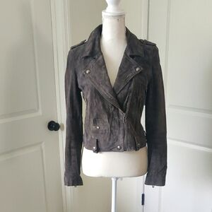 Morning Suede Moto Jacket BLANKNYC Blank NYC Gray Leather Jacket Vintage Y2K